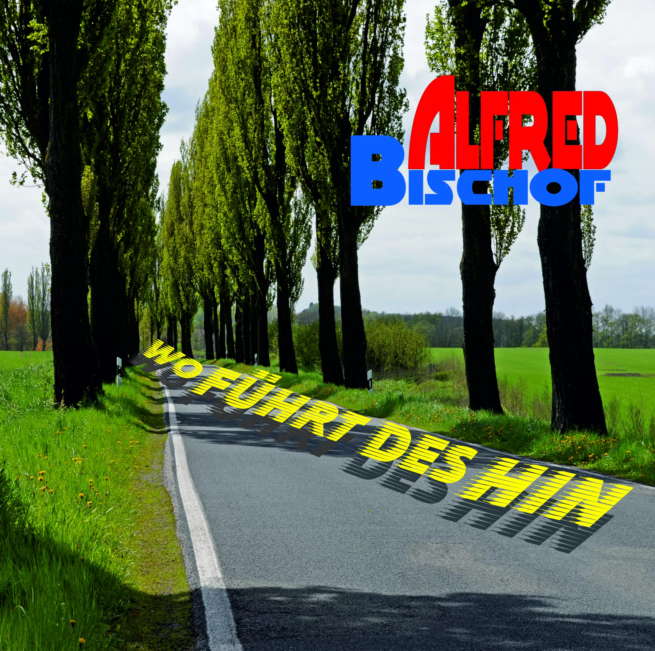 Cover des Songs „Wo führt des hin?“ von Alfred Bischof – nachdenklicher Liedtext über die Fragen unserer Zeit, im Vorarlberger Dialekt gesungen.