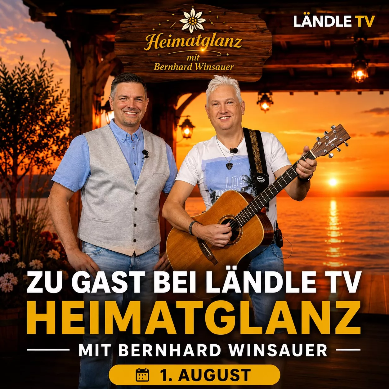 Alfred Bischof zu Gast bei Ländle TV – Heimatglanz mit Bernhard Winsauer | Auftritt mit dem Song „Schaffa Schaffa“