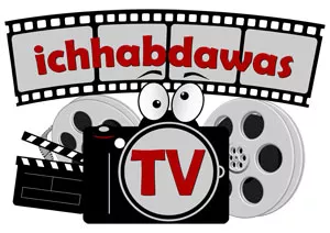Logo von Ichhabdawas.TV – moderne Wortmarke mit TV-Schriftzug, stilisiert und auffällig gestaltet
